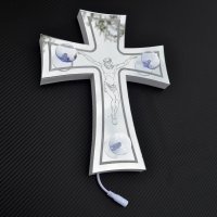 ЛЕД 3D LED кръст с Исус, 24 волта, снимка 2 - Аксесоари и консумативи - 40775160