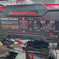 Генератор за ток 6.5kw Max Professional монофазен с ел. стартер 100% медни намотки! Професионален, снимка 2 - Други машини и части - 38554638