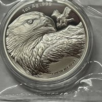 Сребро 1 oz Златен орел - 2023 - Самоа, снимка 3 - Нумизматика и бонистика - 41524961