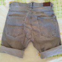 Дамски сиви дънкови панталонки M+подарък, снимка 2 - Къси панталони и бермуди - 41376705