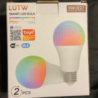 LUTW Интелигентна електрическа LED крушка, E27 с промяна на цвета,съвм. Amazon Alexa,Google Home, 9W, снимка 11 - Крушки - 44736988