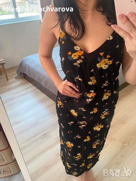 Дълга черна рокля H&M, S и М размер, снимка 1