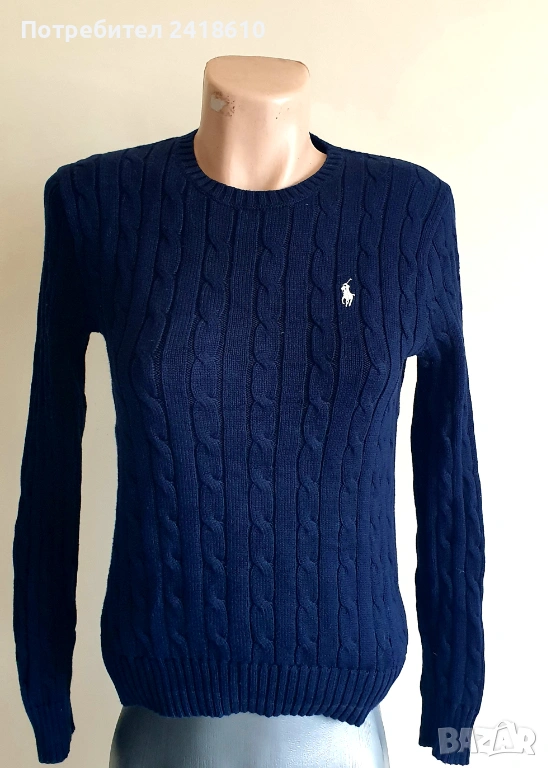 POLO Ralph Lauren Cable Pima Cotton Size S НОВО! ОРИГИНАЛ! Дамски Пуловер!, снимка 1