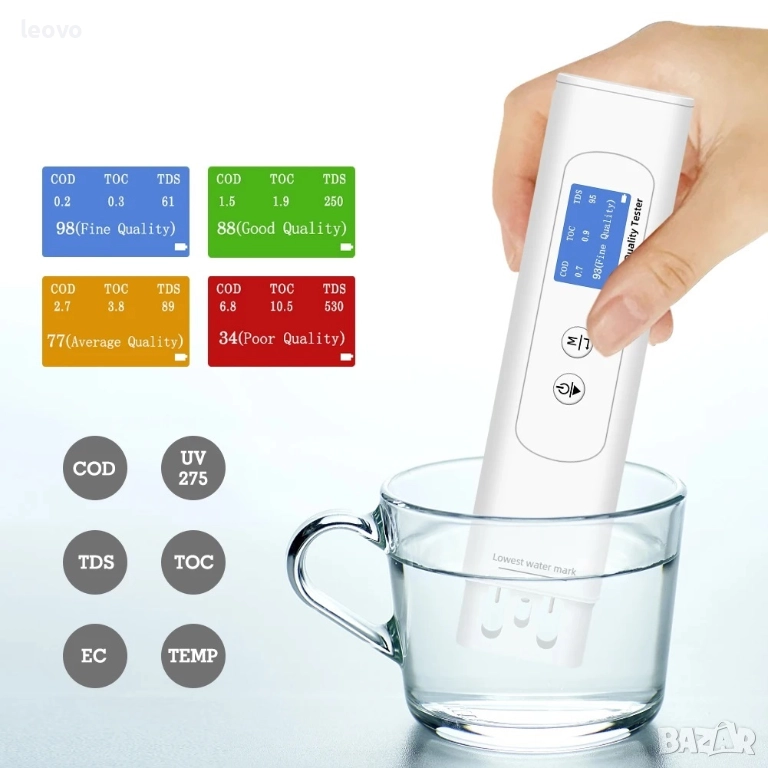 Тестер за измерване на качеството на питейната вода, снимка 1