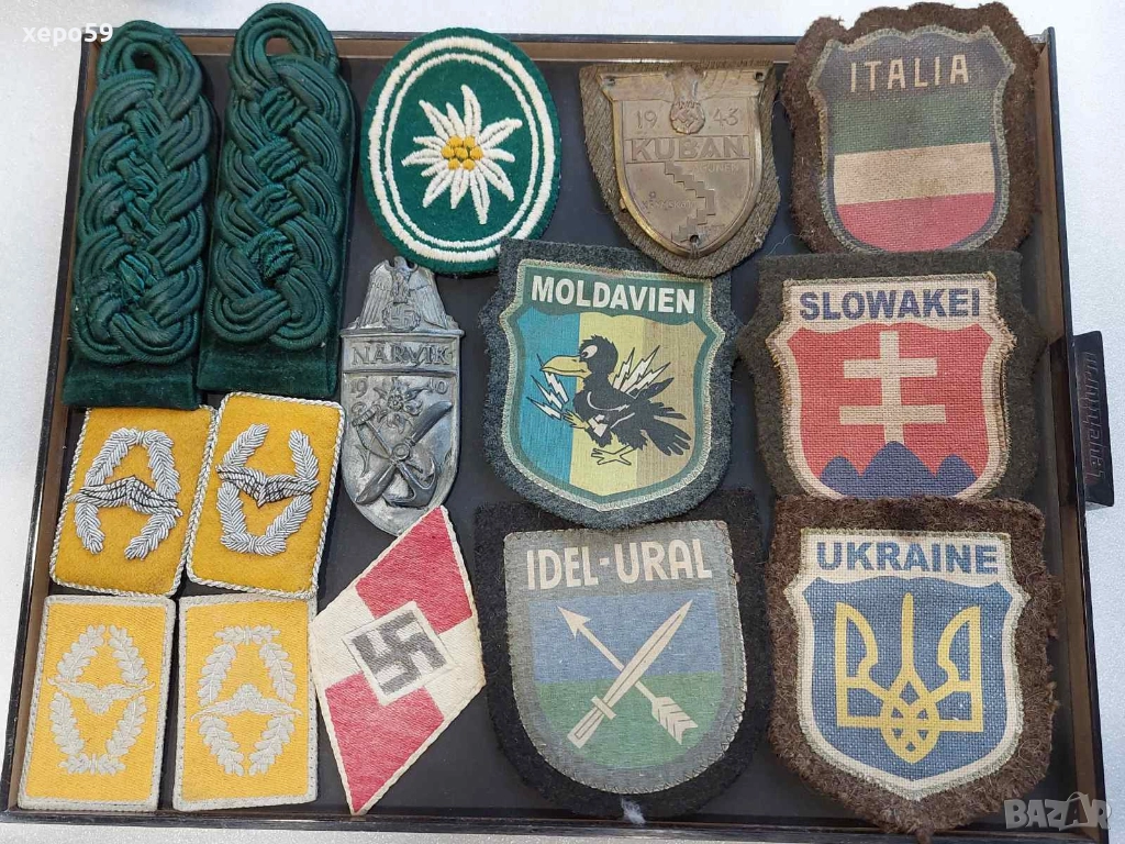 WW2-немски военни пагони,петлици,знаци нашивки, снимка 1