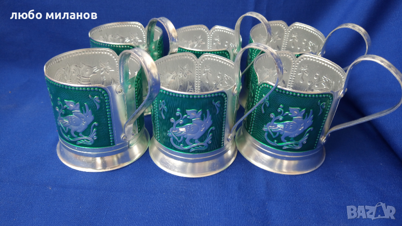 Руски подстакани за чай, 6 бр комплект, снимка 1