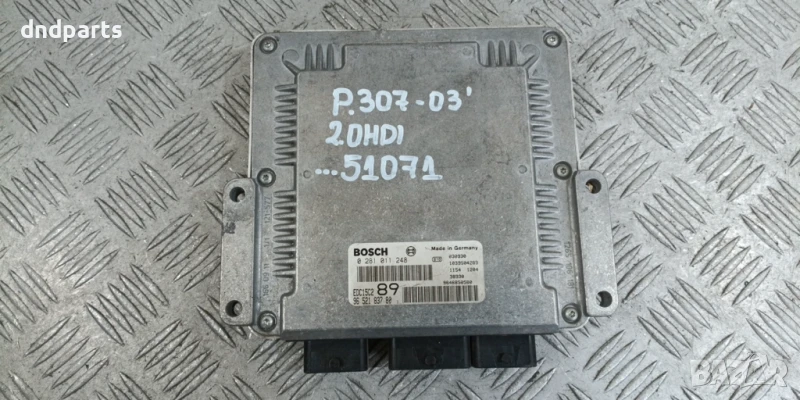 Компютър Peugeot 307 2.0HDi 2003г. 9652183780 0281011248 , снимка 1