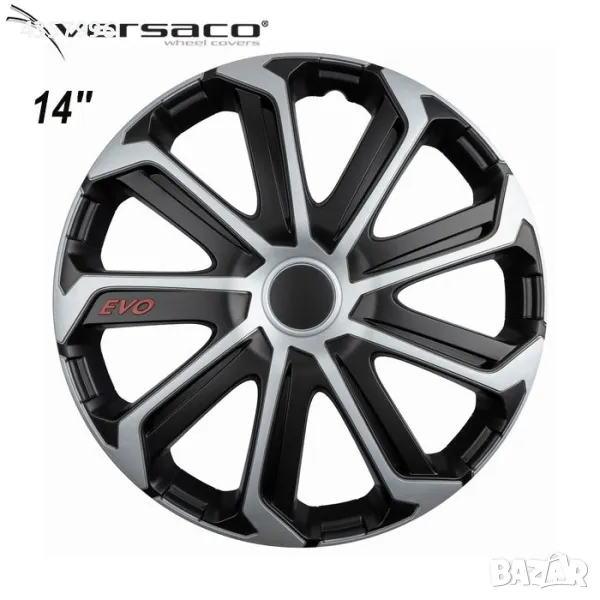 Тасове за джанти 14'' Versaco Evo Black/Silver, снимка 1
