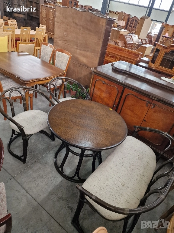 Ратанов Комплект-Маса...Пейка...2бр.Стола-внос от Германия!, снимка 1