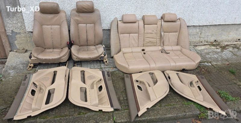 Продавам бежев кожен салон за BMW E39 комби, снимка 1