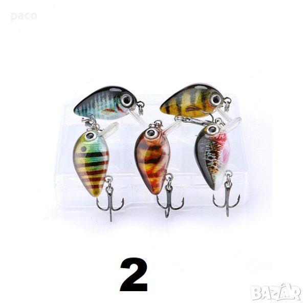 5броя Воблери в кутия различни модели!, снимка 1