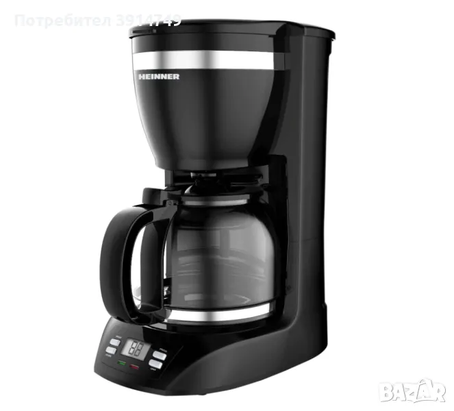 Кафемашина за шварц кафе, кана 1,5 л, таймер, 900W, постоянен филтър, LCD дисплей, *НОВА*, снимка 1