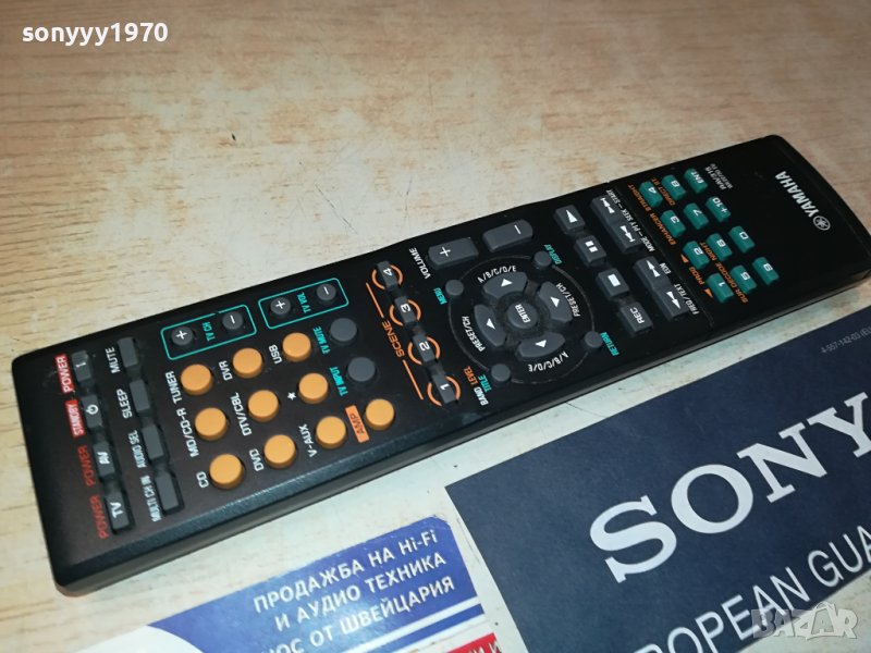 YAMAHA RECEIVER REMOTE CONTROL 1707231823, снимка 1
