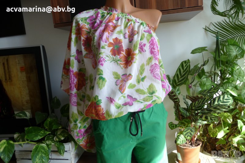 риза с голо рамо и 1 ръкав, снимка 1