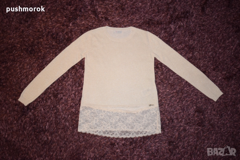 GUESS Women's blouse with lace Sz XS, снимка 1