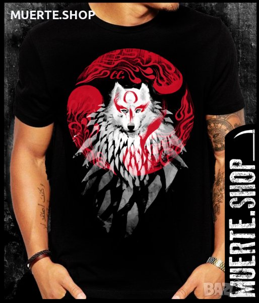 Черна тениска с щампа JAPAN DOG, снимка 1