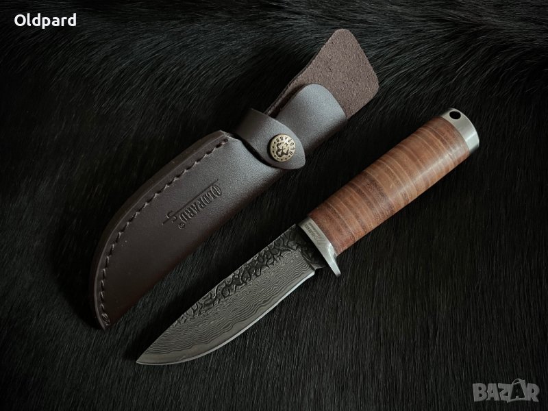 Ловен, кемпинг нож Oldpard Hunter classic - San Mai VG-10 Damascus (OP2201D), снимка 1