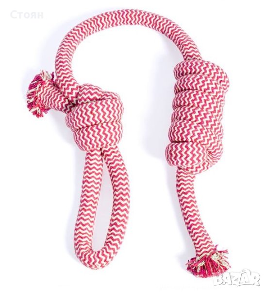 Въже за играчка за куче 63см - розово, снимка 1