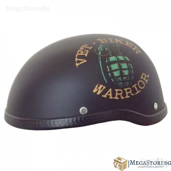 Каска за мотор с граната черен мат - 2499 - 3, снимка 1