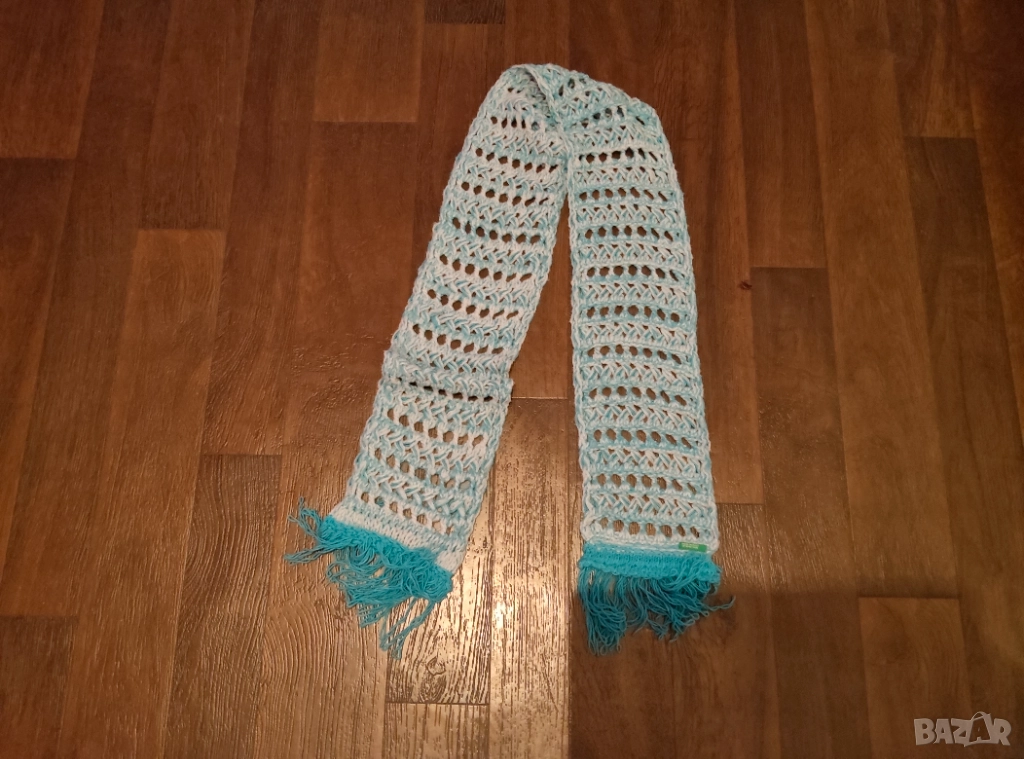 Шал BENETTON, ръчна плетка, много рядък модел., снимка 1