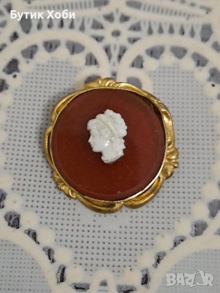 Винтидж брошка ,,камея,,, снимка 1