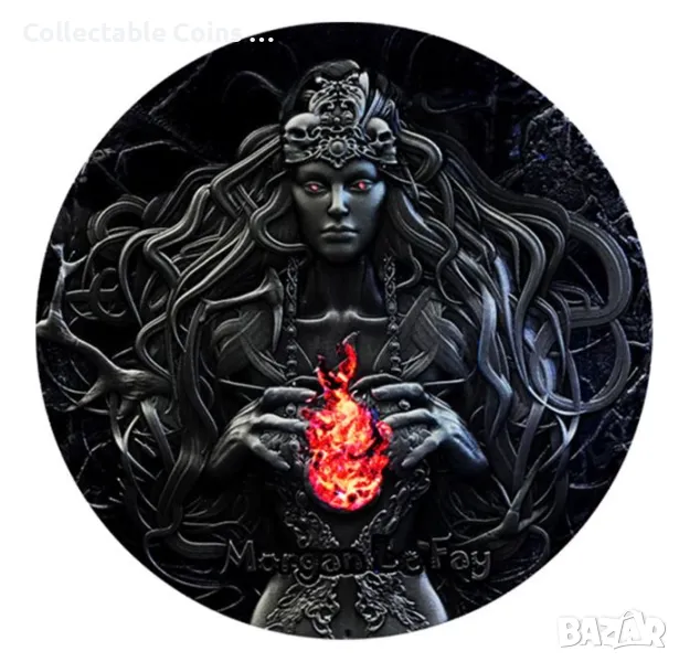 колекционерска сребърна монета МОРГАНА MORGANA, снимка 1