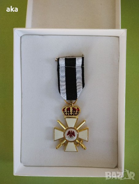 Военен медал Орден на червения орел 3-ти клас с корона и мечове РЕПЛИКА, снимка 1