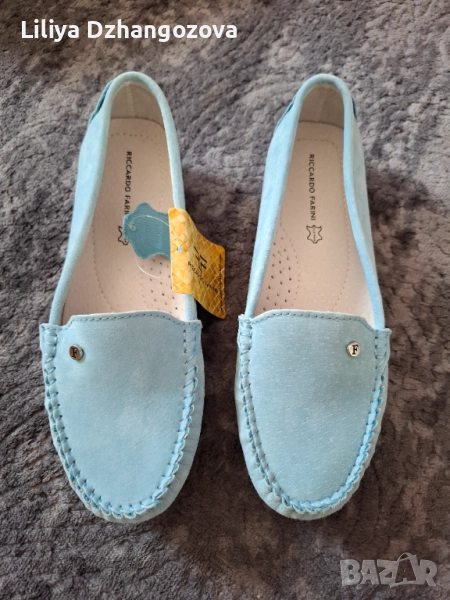Нови мокасини естествен велур 37номер , снимка 1