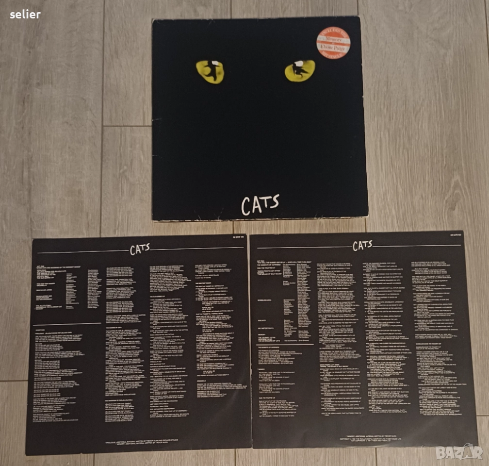 Andrew Lloyd Webber ‎– Cats Двойна плоча -GATEFOLD Издание 🇬🇧 UK 1981г Стил:Мюзикъл Състояние на в, снимка 1