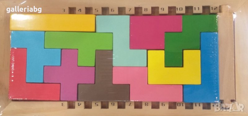 Дървен игра - пъзел (Тетрис), снимка 1