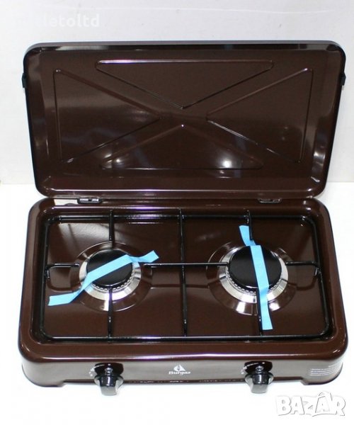 Газов котлон двоен с капак (кафяв), снимка 1