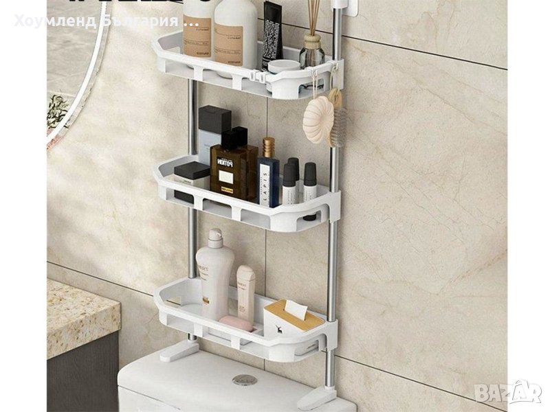 Функционална етажерка за баня на три нива, снимка 1
