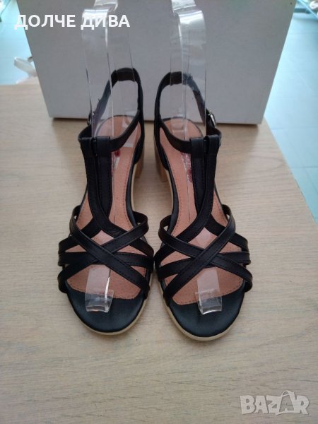 НАМАЛЕНИЕ Дамски сандали естествена кожа м. 760 черни, снимка 1