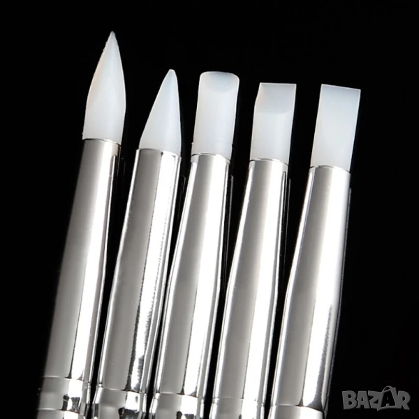 РАЗПРОДАЖБА! - Комплект 5 бр. силиконови четки за моделиране, снимка 1