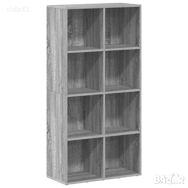 vidaXL Библиотека/бюфет, сив сонома, 66x30x130 см, инженерно дърво(SKU:815250), снимка 1