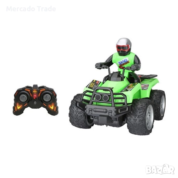 Бъги със звук, светлини и дистанционно за движение, Зелен, снимка 1