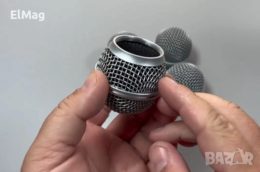 Метална решетка (глава) за микрофон, снимка 5 - Микрофони - 53611155