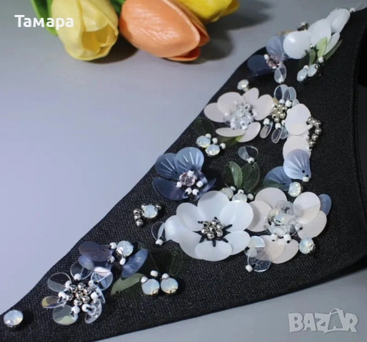 Изключително красива яка❤️, снимка 4 - Колиета, медальони, синджири - 53452507