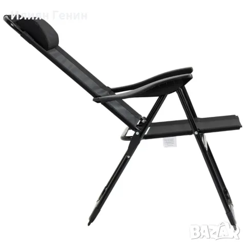 Комплект от 2 сгъваеми стола Outsunny, сгъваем шезлонг, устойчив на атмосферни влияния, снимка 10 - Градински мебели, декорация  - 50393227