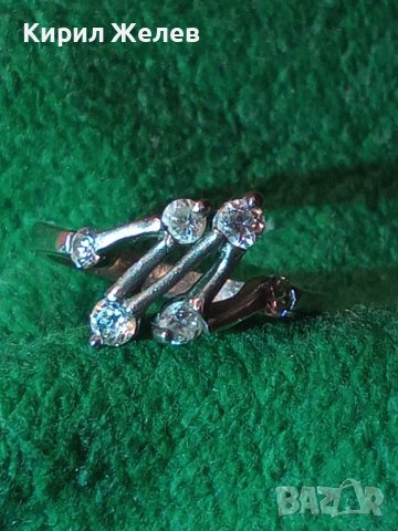 СРЕБЪРЕН МОДЕН СКЪПОЦЕНЕН ПРЪСТЕН РОДИРАНО СРЕБРО 925 с ИНКРУСТИРАНИ ЦИРКОНИ АРТ БУТИК ДИЗАЙН 25197, снимка 3 - Пръстени - 34655194