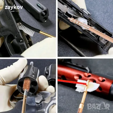 MOCNT Комплект за почистване на оръжия Чисти мопове Четки Инструмент, снимка 6 - Оборудване и аксесоари за оръжия - 47358410