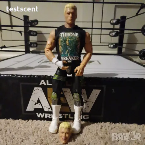 Екшън фигура WWE Cody Rhodes The American Nightmare Коуди Роудс Jazwares AEW Throne Breaker figure, снимка 3 - Колекции - 48554266