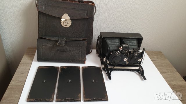 СТЕРЕО ФОТОАПАРАТ IDEAL 651, ОБЕКТИВ CARL ZEISS JENA TESSAR, DRGM  -1910 година, снимка 5 - Антикварни и старинни предмети - 41637748