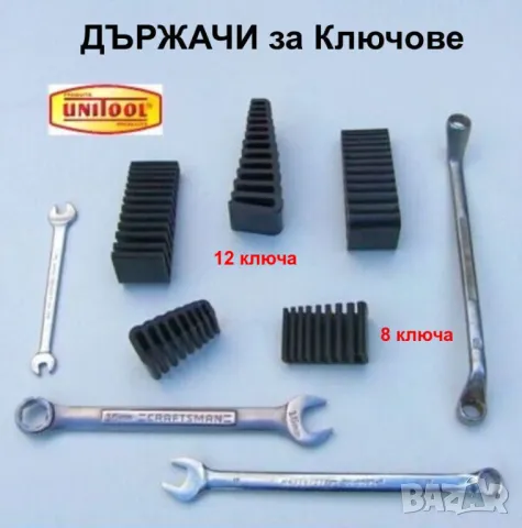 UNITOOL Пластмасови ДЪРЖАЧИ Органайзер Стойки за Гаечни Ключове Звезди Лули Инструменти 190425-LP, снимка 1