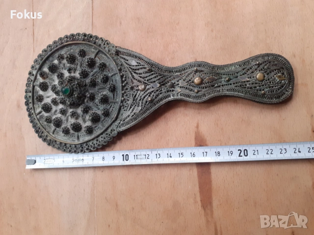 Уникат - старо възрожденско огледало филигран гранулация, снимка 5 - Антикварни и старинни предмети - 53270025