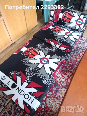 Разтегателен пуф, матрак , снимка 4 - Дивани и мека мебел - 53513306