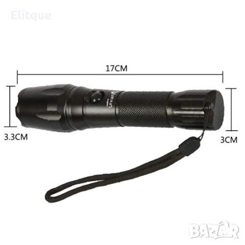 Фенер  CREE T6 с телескопичен фокус, LED лампа, корпус от  алуминиева сплав FL4, снимка 8 - Други - 52854167