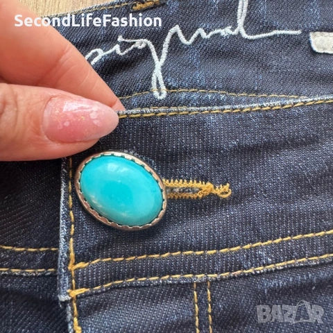 Desigual дамски сини дънки размер 42 , снимка 3 - Дънки - 53867994