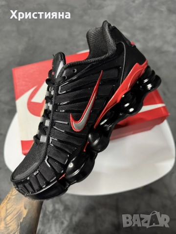 Nike Shox TL Black-Tough Red, снимка 3 - Маратонки - 56330368