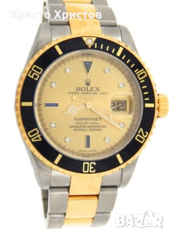 Мъжки часовник Rolex Submariner Two-Tone  Champagne Diamond 16613T, снимка 5 - Мъжки - 41978192